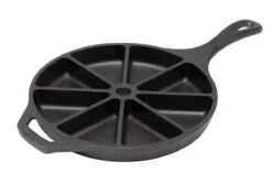 Lodge Lodge Wedge Pan ø 23 Cm 8 Punten Gietijzer Zwart