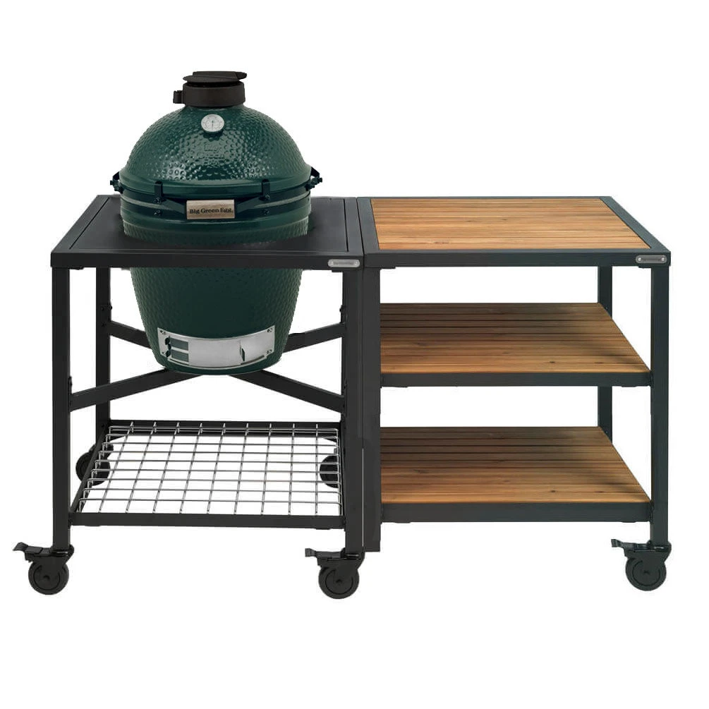 Big Green Egg Modular Outdoor Workspace Compleet Systeem Wood-Wood-Wood Incl. Medium Barbecue 1 Big Green Egg Modular Outdoor Workspace Compleet Systeem Wood-Wood-Wood Incl. Medium Barbecue