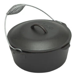 Lodge Logic Dutch Oven Vlakke Bodem ø 26 Cm Gietijzer Zwart