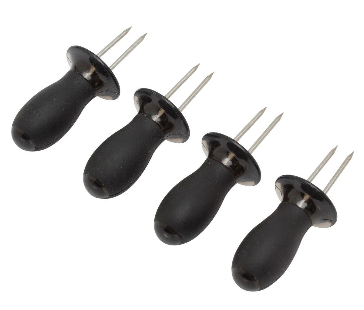 Küchenprofi Maiskolfhouders 7,5 Cm Kunststof Zwart 4 Stuks 1 Küchenprofi Maiskolfhouders 7,5 Cm Kunststof Zwart 4 Stuks