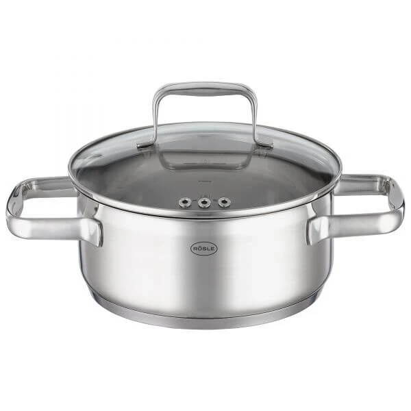 Rösle Charm Lage Kookpan Met Glasdeksel ø 20 Cm Rvs 1 Rösle Charm Lage Kookpan Met Glasdeksel ø 20 Cm Rvs