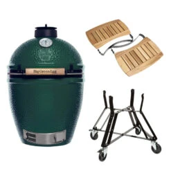 Big Green Egg Large Barbecue ø 47 Cm Keramiek Groen Met Onderstel En Acaciahouten Zijtafels
