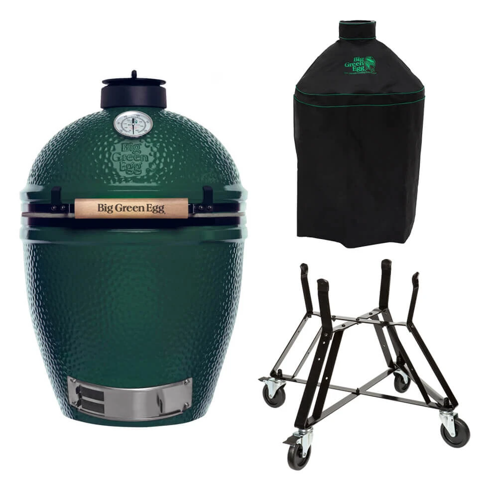 Big Green Egg Large Barbecue ø 47 Cm Keramiek Groen Met Onderstel En Hoes 4 Big Green Egg Large Barbecue ø 47 Cm Keramiek Groen Met Onderstel En Hoes - Afbeelding 4