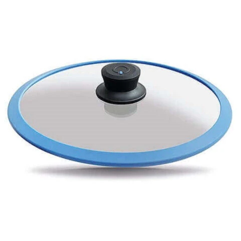 Gastrolux Squalit Glasdeksel Met Silicone Rand ø 28 Cm Blauw 2 Gastrolux Squalit Glasdeksel Met Silicone Rand ø 28 Cm Blauw - Afbeelding 2