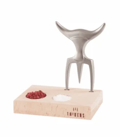 Tridens Vleesvork En Basis Geborsteld Rvs En Hout