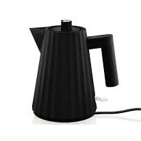 Alessi Plissé Waterkoker 1 Liter Kunststof Zwart